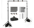Professional Photo Backdrop Stand Kit — 6.4 x 10FT Adjustable Background Support System