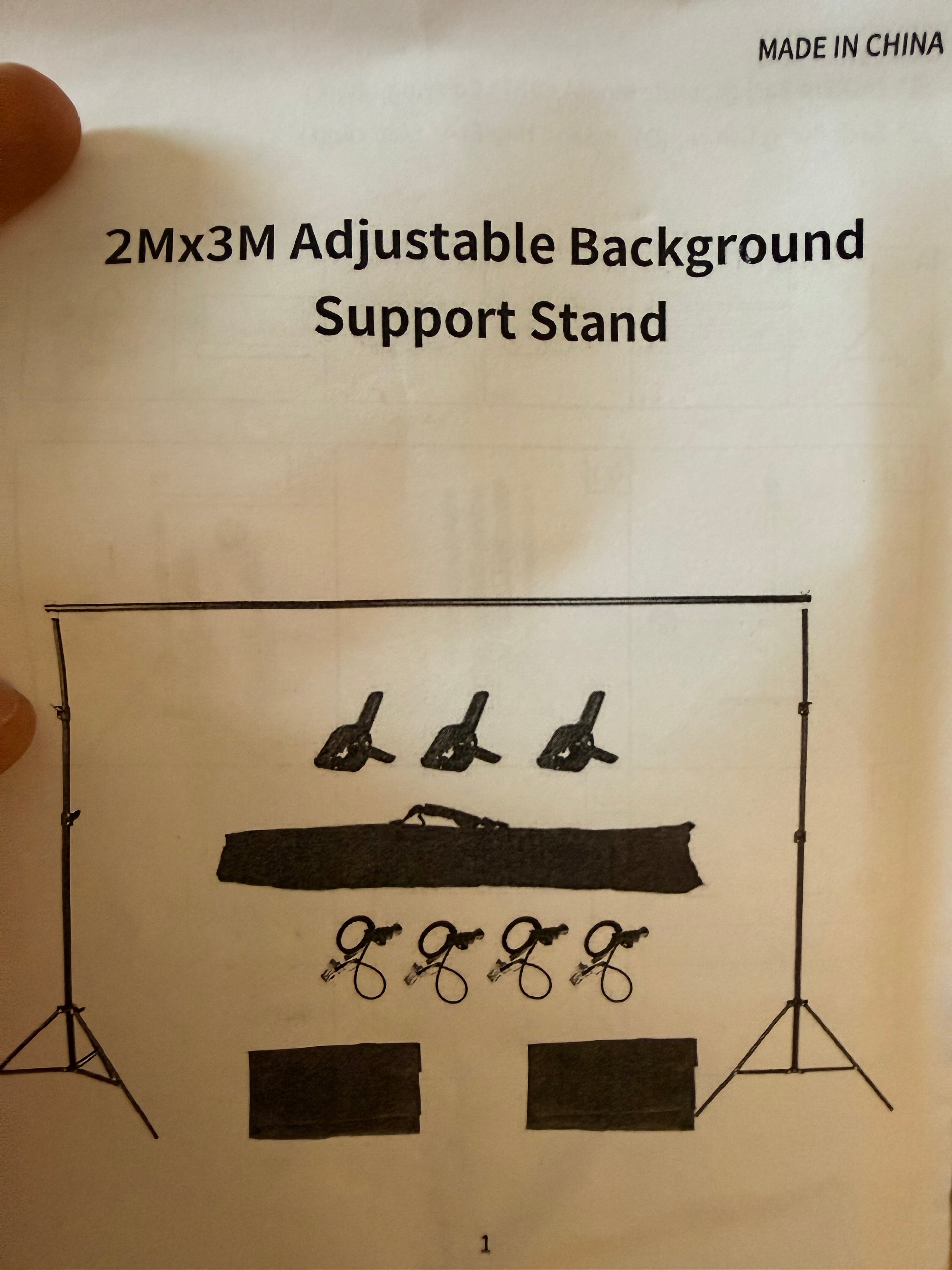 Professional Photo Backdrop Stand Kit — 6.4 x 10FT Adjustable Background Support System