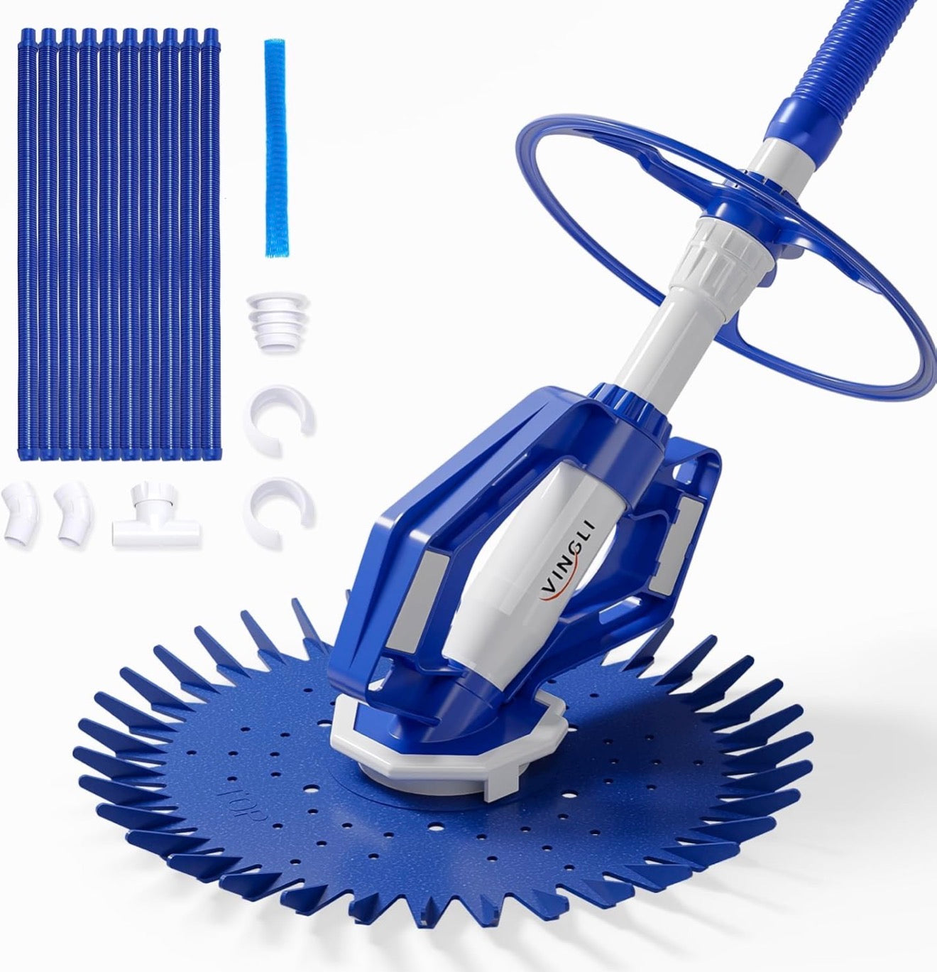 Pool Vacuum Cleaner Automatic Sweeper Swimming Pool Creepy Crawler Vacuum with 33FT Hoses